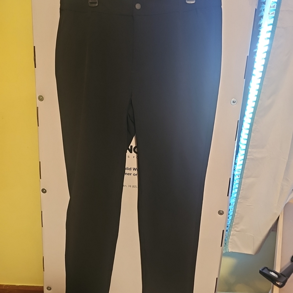 NWT Refined Matter RM Men's Sz Large Black Pants Elastic Waist Pull-On Fast Dri